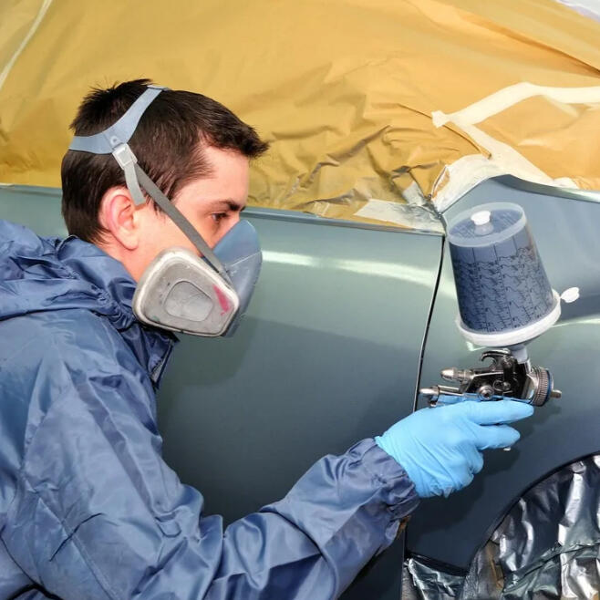 Película de enmascarar para pintura en automóviles. Protección limpia y precisa contra salpicaduras.